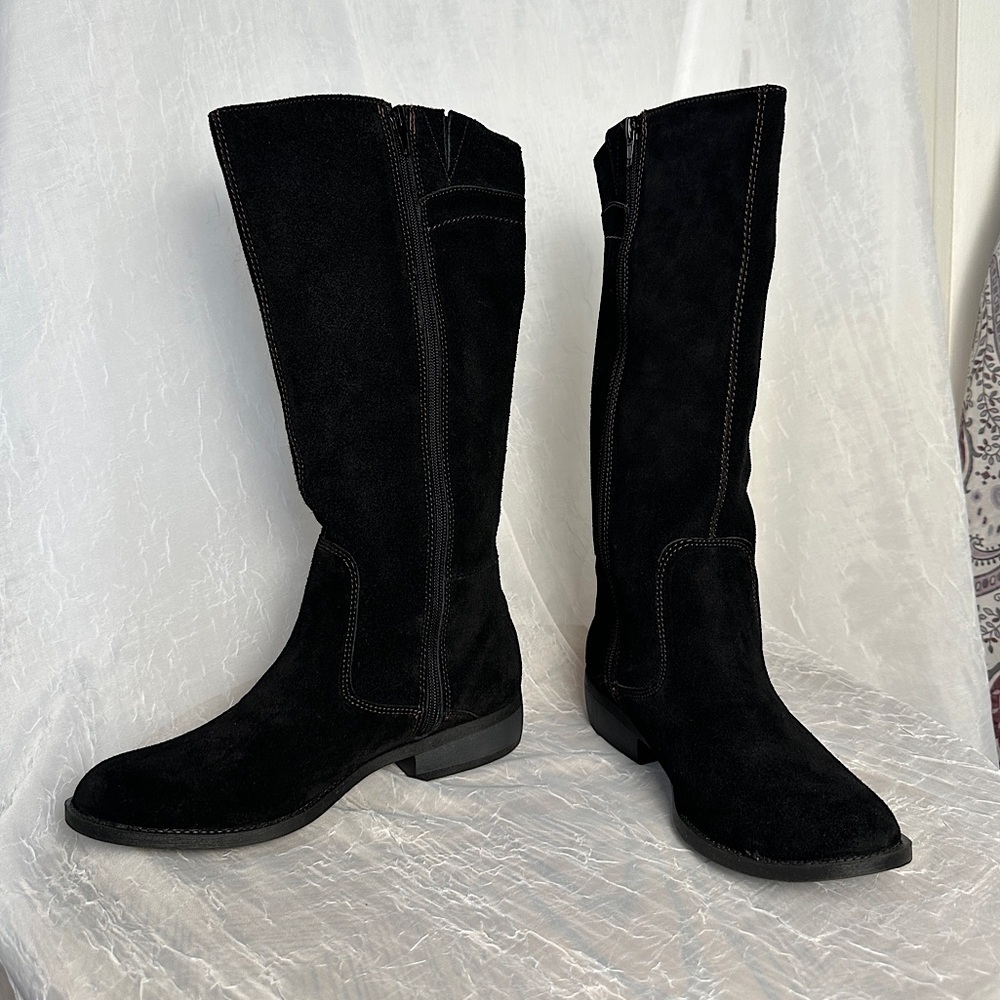 Easy spirit Suede Leather Knee High Black Boots | Sz 7 - Picture 16 of 16